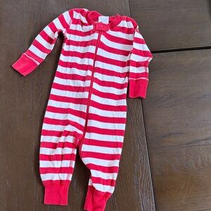Hanna Andersson Red & White Striped Sleeper size 6-12months